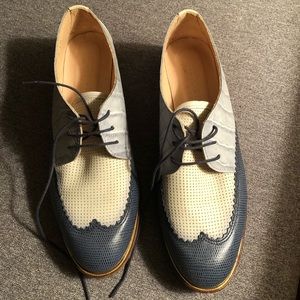 Hispanitas Londres Oxford lace up shoes (blue & white)